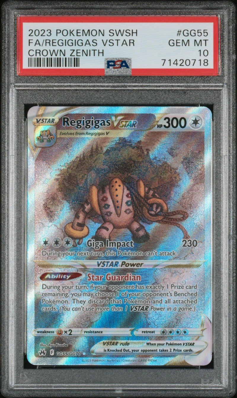 2023 Pokemon Sword And Shield Crown Zenith Gg55 Full Art/regigigas Vstar PSA