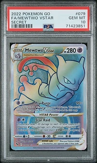 2022 Pokemon Go 079 Full Art/mewtwo Vstar Secret PSA 10