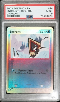 2003 Pokemon Ex Dragon 44 Snorunt-reverse Foil PSA 9