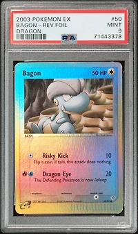 2003 Pokemon Ex Dragon 50 Bagon-reverse Foil PSA 9