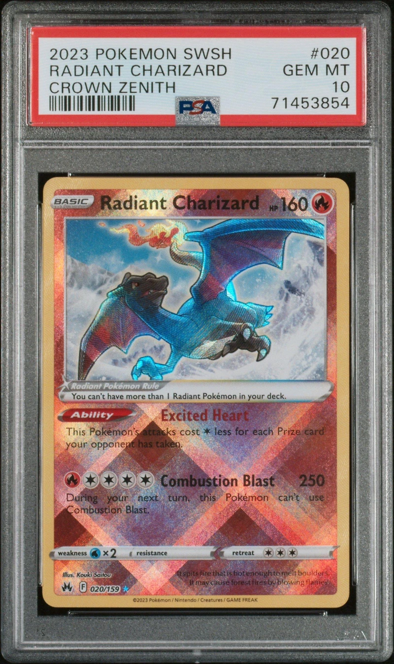 2023 Pokemon Sword And Shield Crown Zenith 020 Radiant Charizard PSA