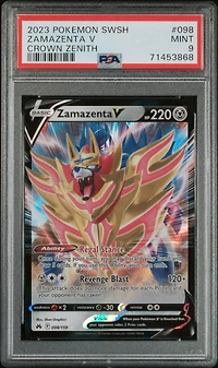 2023 Pokemon Sword And Shield Crown Zenith 098 Zamazenta V PSA