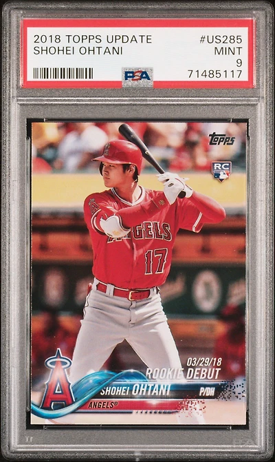 2018 Topps Update Us285 Shohei Ohtani PSA 9
