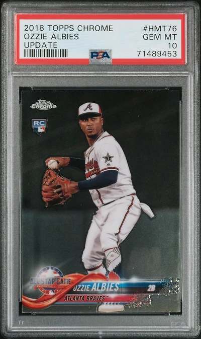 2018 Topps Chrome Update Hmt76 Ozzie Albies PSA 10
