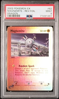 2003 Pokemon Ex Dragon Magnemite-reverse Foil PSA