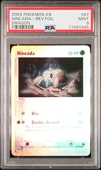 2003 Pokemon Ex Dragon Nincada-reverse Foil PSA 9