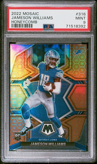 2022 Panini Mosaic 316 Jameson Williams Honeycomb PSA