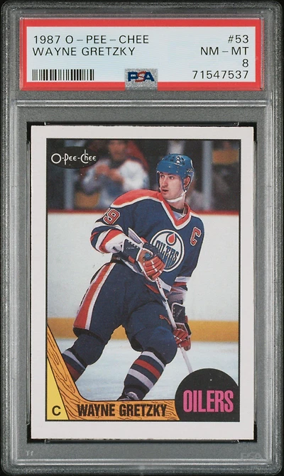 1987 O-pee-chee 53 Wayne Gretzky PSA 8