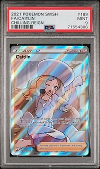 2021 Pokemon Sword & Shield Chilling Reign 189 Fa/caitlin PSA