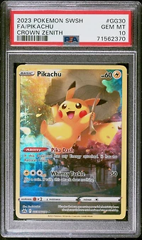 2023 Pokemon Sword And Shield Crown Zenith Gg30 Full Art/pikachu PSA