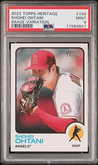 2022 Topps Heritage 150 Shohei Ohtani Image Variation PSA 9