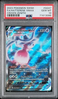 2023 Pokemon Sword And Shield Crown Zenith Gg47 Full Art/hatterene Vmax PSA