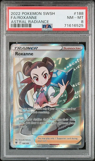 2022 Pokemon Sword & Shield Astral Radiance 188 Full Art/roxanne PSA