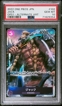 2022 One Piece Japanese Romance Dawn 102 Jack Alternate Art PSA 10