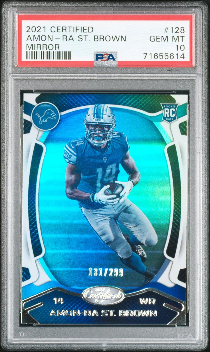 2021 Panini Certified 128 Amon-ra St. Brown Mirror PSA 10