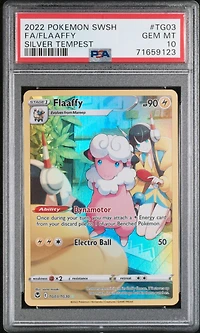 2022 Pokemon Sword & Shield Silver Tempest Tg03 Full Art/flaaffy PSA
