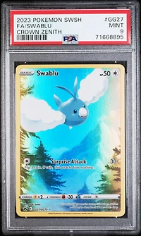 2023 Pokemon Sword And Shield Crown Zenith Gg27 Full Art/swablu PSA