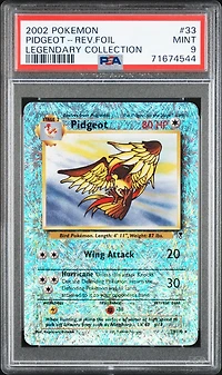 2002 Pokemon Legendary Collection 33 Pidgeot-reverse Foil PSA 9