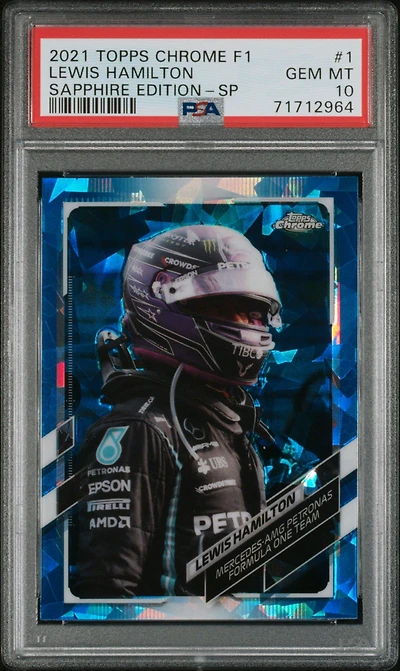 2021 Topps Chrome Formula 1 Sapphire Edition 1 Lewis Hamilton Sp PSA 10