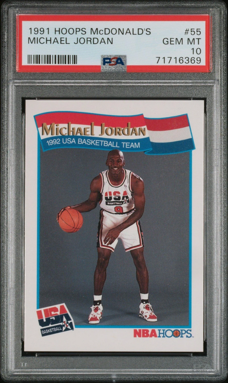 1991 Hoops Mcdonald's 55 Michael Jordan PSA 10