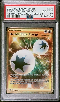 2022 Pokemon Sword & Shield Astral Radiance 216 Full Art/double Turbo Energy Secret PSA 10