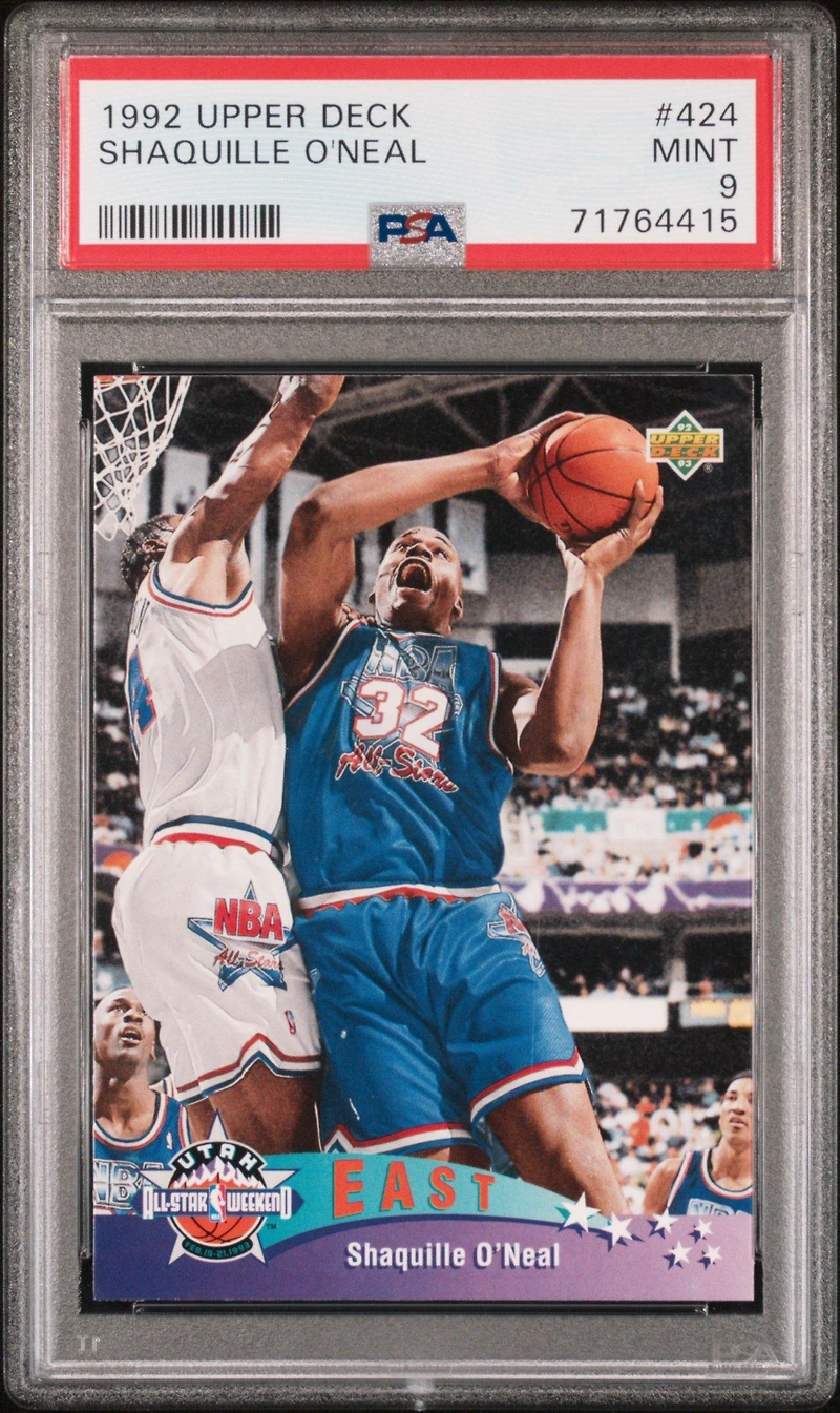1992 Upper Deck 424 Shaquille O'neal PSA 9