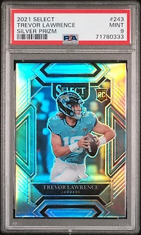 2021 Panini Select 243 Trevor Lawrence Silver Prizm PSA 9