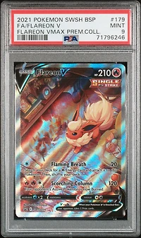 2021 Pokemon Swsh Black Star Promo 179 Fa/flareon V PSA 9