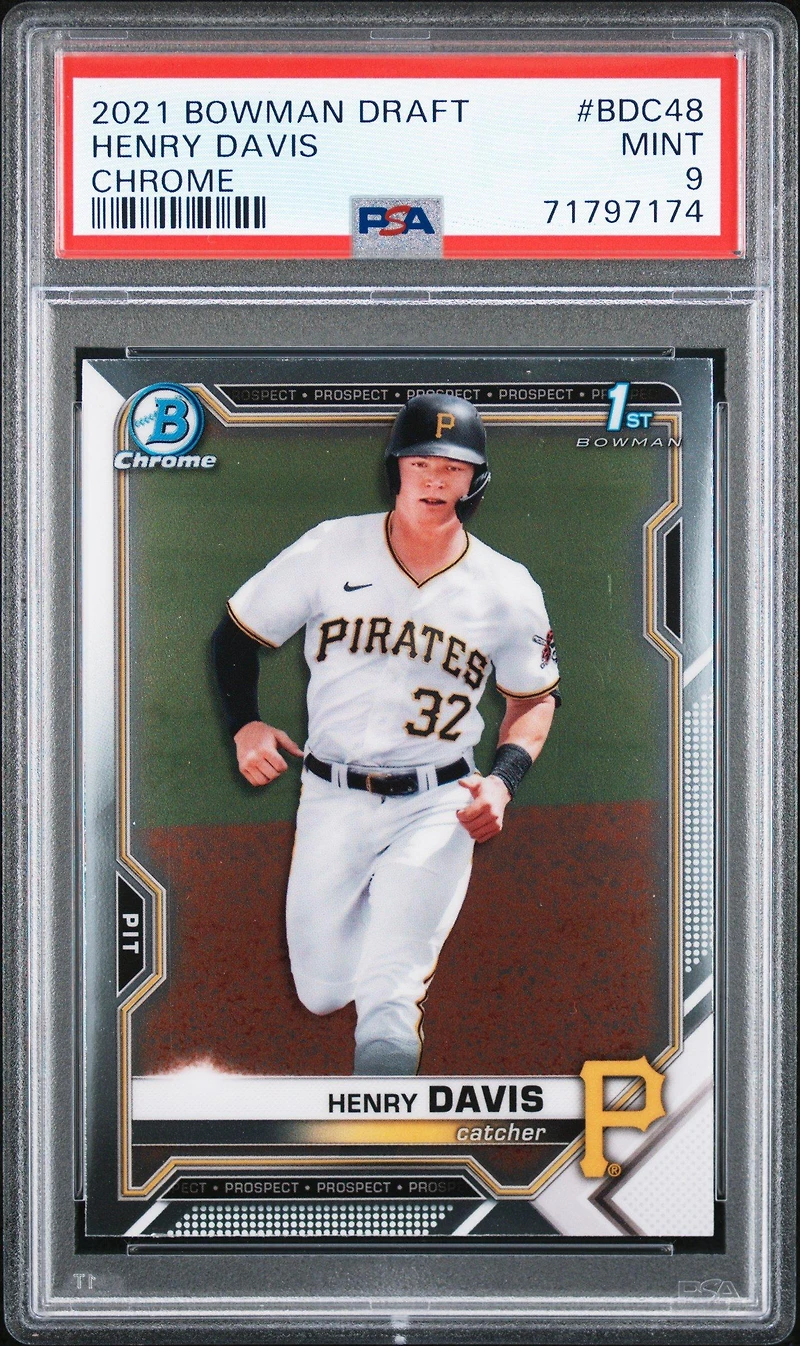 2021 Bowman Draft Bdc48 Henry Davis Chrome PSA 9