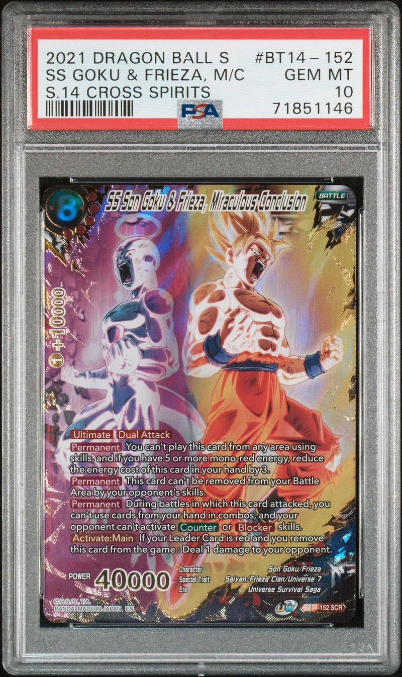 2021 Dragon Ball Super Card Game Series 14 Cross Spirits Bt14-152 Ss Son Goku & Frieza