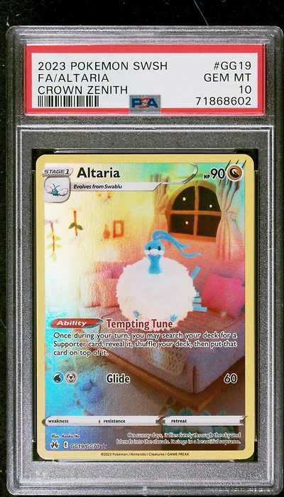 2023 Pokemon Sword And Shield Crown Zenith Gg19 Full Art/altaria PSA