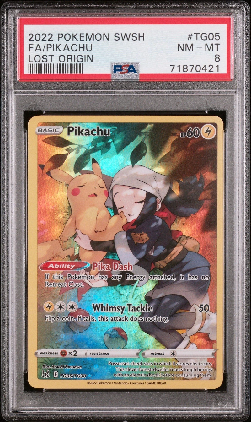 2022 Pokemon Sword & Shield Lost Origin Tg05 Fa/pikachu PSA