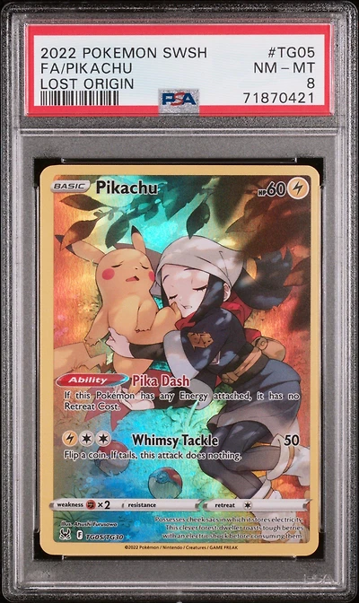 2022 Pokemon Sword & Shield Lost Origin Tg05 Fa/pikachu PSA