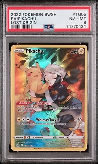2022 Pokemon Sword & Shield Lost Origin Tg05 Fa/pikachu PSA