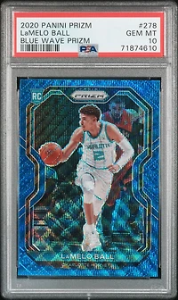 2020 Panini Prizm 278 Lamelo Ball Blue Wave Prizm PSA