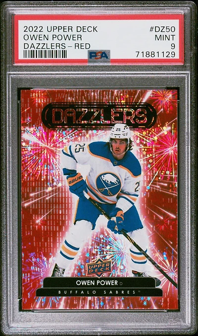 2022 Upper Deck Dazzlers Dz50 Owen Power Red PSA 9