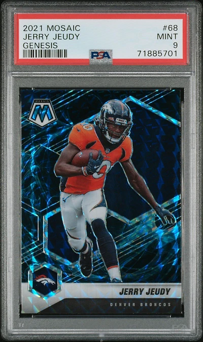 2021 Panini Mosaic 68 Jerry Jeudy PSA 9