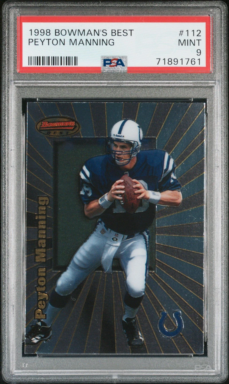 1998 Bowman's Best 112 Peyton Manning PSA 9