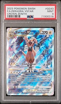 2023 Pokemon Sword And Shield Crown Zenith Gg43 Full Art/zeraora Vstar PSA