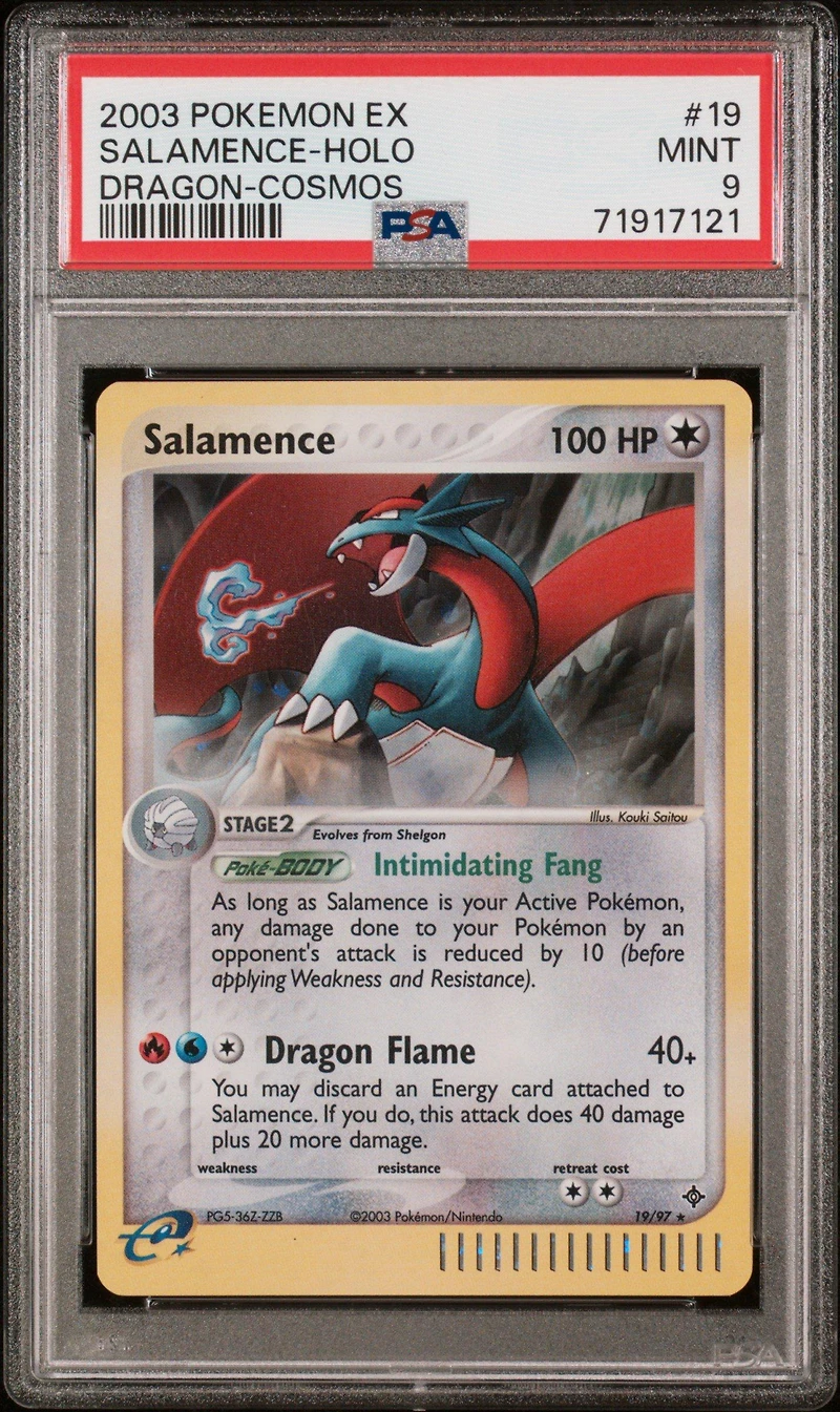 2003 Pokemon Ex Dragon 19 Salamence-holo Cosmos PSA