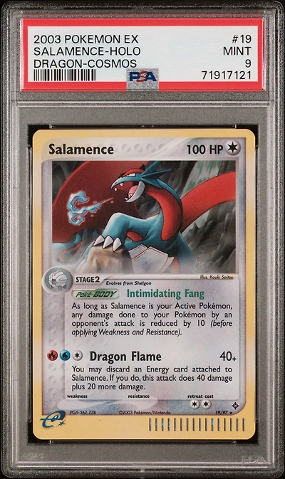 2003 Pokemon Ex Dragon 19 Salamence-holo Cosmos PSA