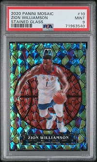 2020 Panini Mosaic Stained Glass 10 Zion Williamson PSA 9