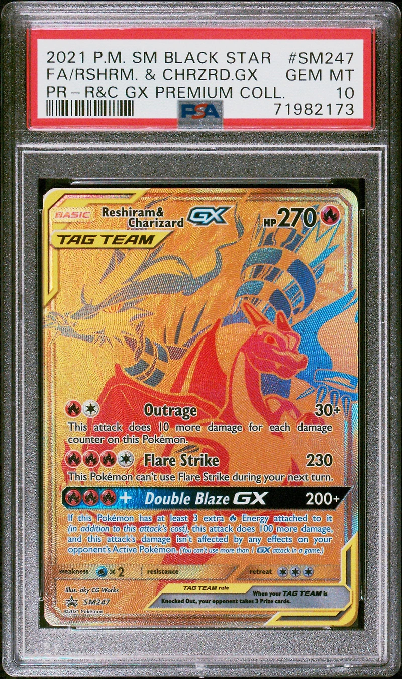 2021 Pokemon Sm Black Star Promo Sm247 Fa/rshrm. & Chrzrd.gx PSA