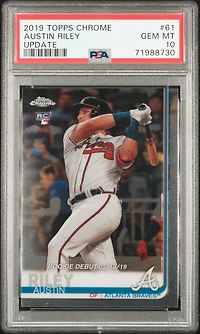 2019 Topps Chrome Update 61 Austin Riley PSA 10