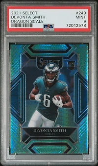 2021 Panini Select 249 Devonta Smith Dragon Scale PSA 9