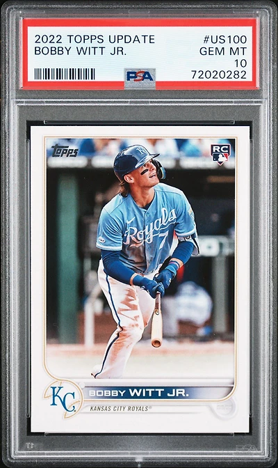 2022 Topps Update Us100 Bobby Witt Jr. PSA 10
