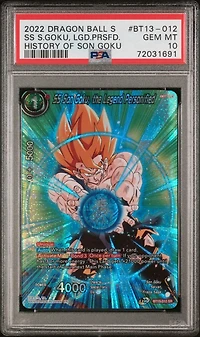 2022 Dragon Ball Super Card Game Theme Selection History Of Son Goku Bt13-012 Ss Son Goku, The Legend Personified PSA 10