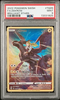 2022 Pokemon Sword & Shield Brilliant Stars Tg05 Fa/zekrom PSA