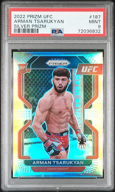 2022 Panini Prizm Ufc 187 Arman Tsarukyan Silver Prizm PSA 9
