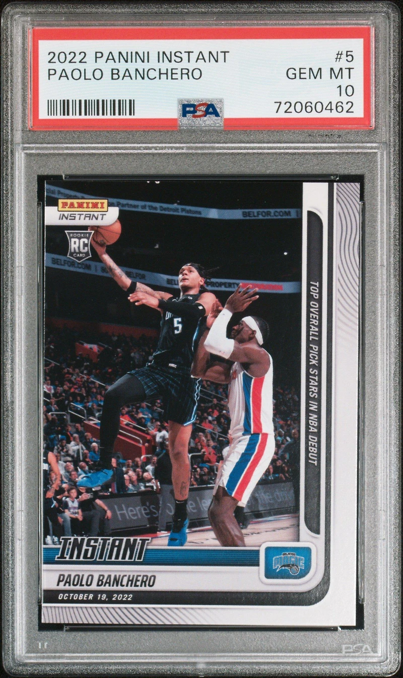 2022 Panini Instant 5 Paolo Banchero PSA 10